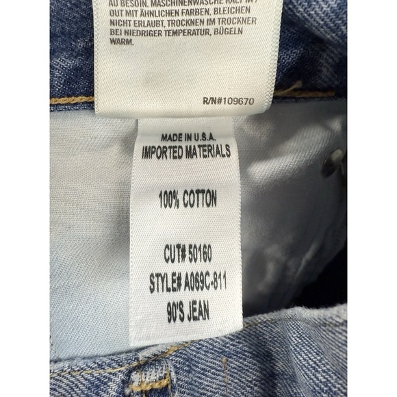 AGOLDE 90's Jean Women's 26x28 High‎ Rise Distressed Ripped Denim Button Fly - Picture 6 of 13